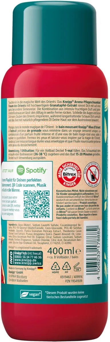 Kneipp Aroma Badschuim Traum des Orients 400ml