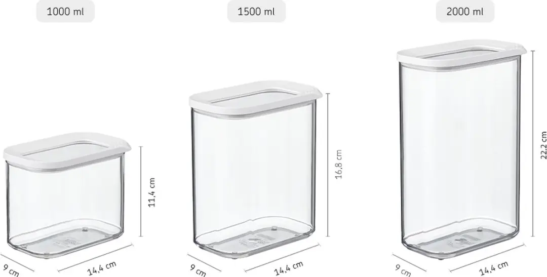 Mepal Modula Bewaardoos 2000ml - Zwart - afbeelding 6 van 6