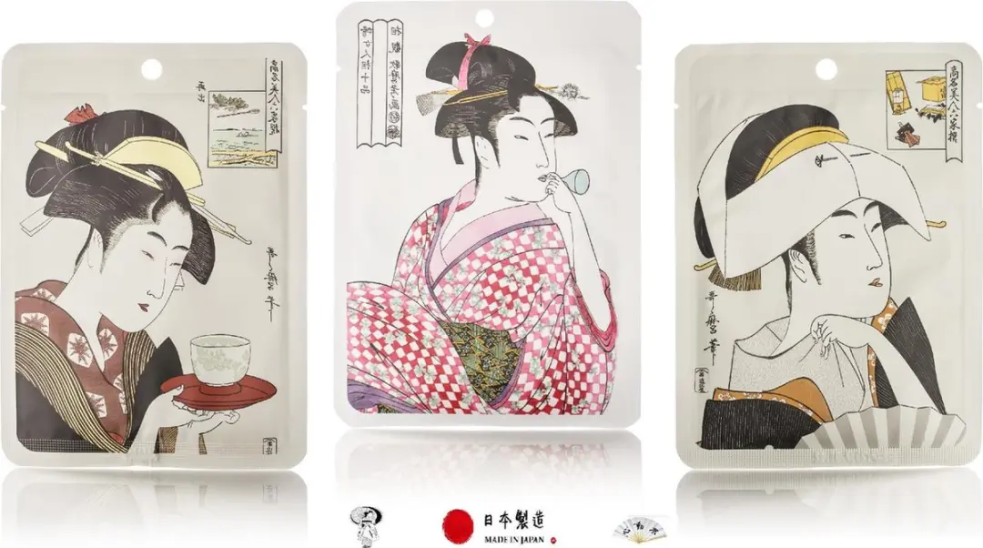 Mitomo Ukiyoe San Gezichtsmasker 3 Stuks - 90ml