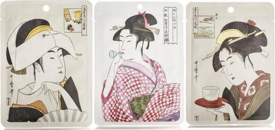 Mitomo Ukiyoe San Gezichtsmasker 3 Stuks