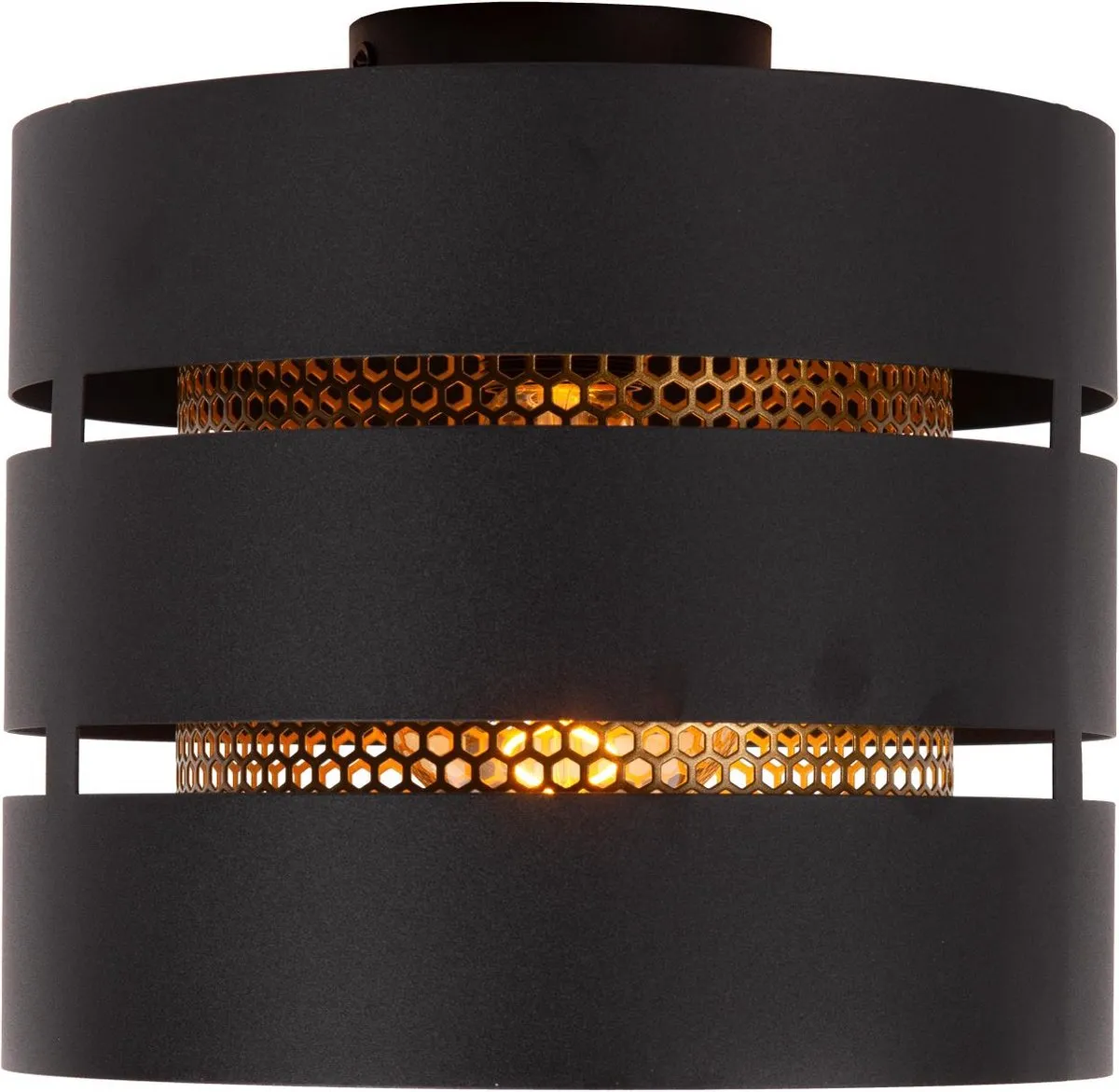 Lucide ROSAS Plafondlamp Ø26cm - 1xE27 - Zwart
