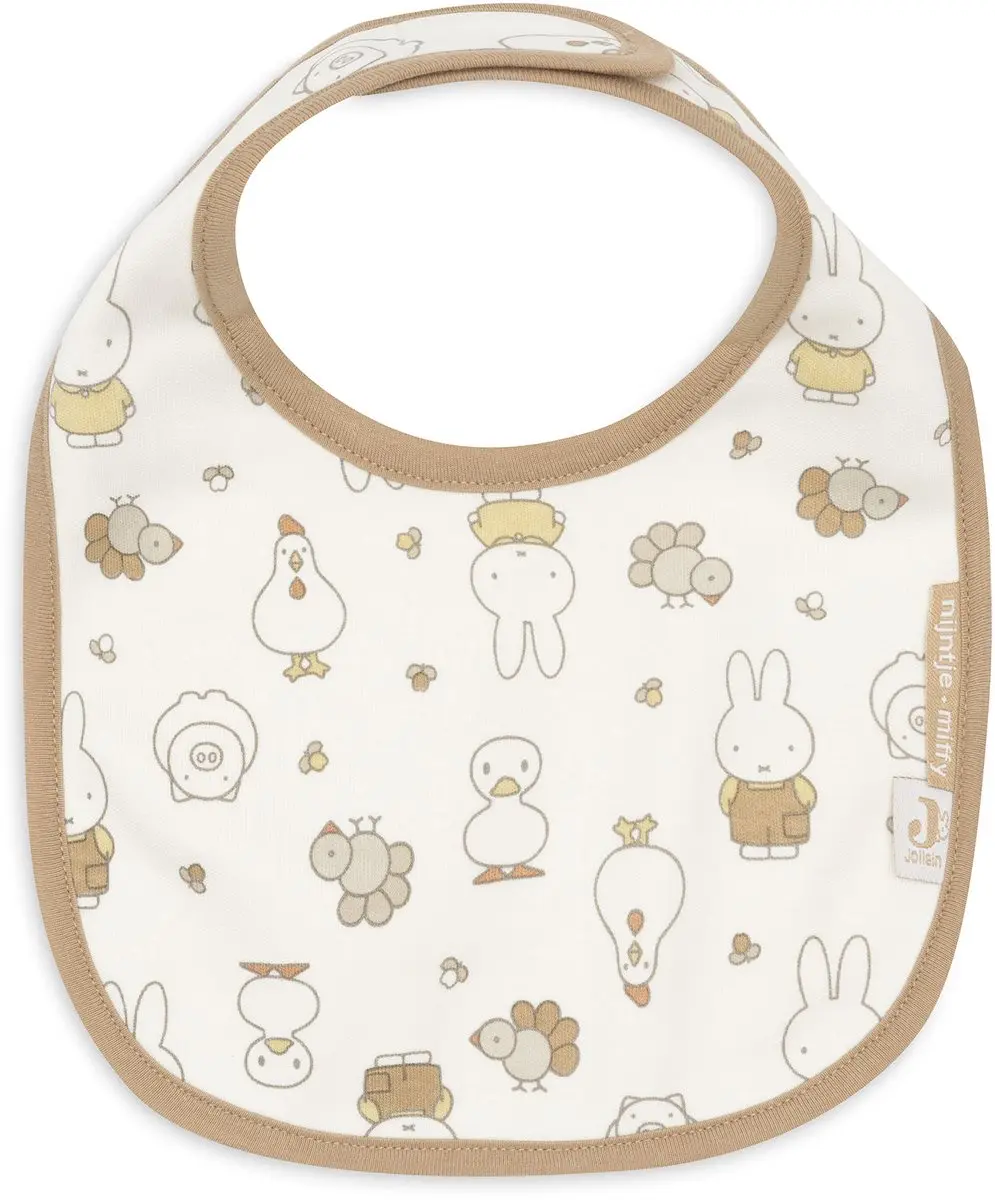 Jollein Jersey Waterproof Slabbetjes - 5 Stuks Miffy Family Farm
