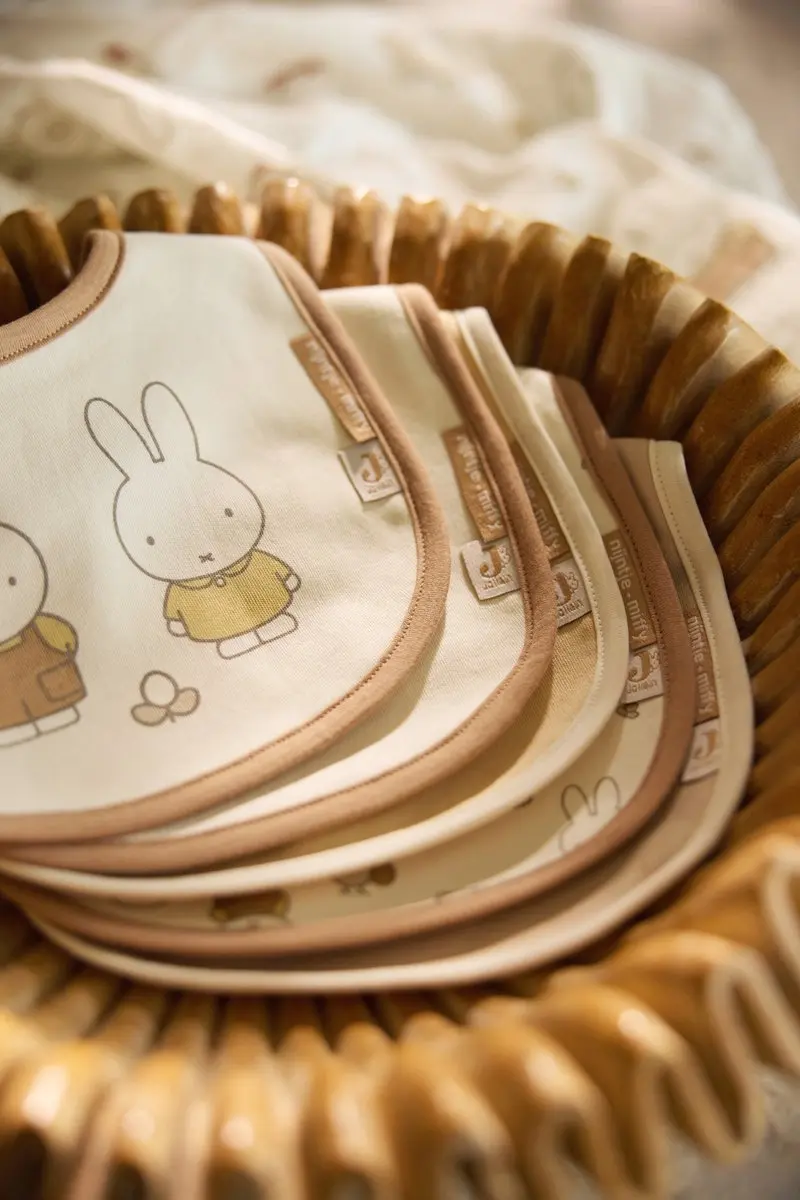 Jollein Jersey Waterproof Slabbetjes - 5 Stuks Miffy Family Farm