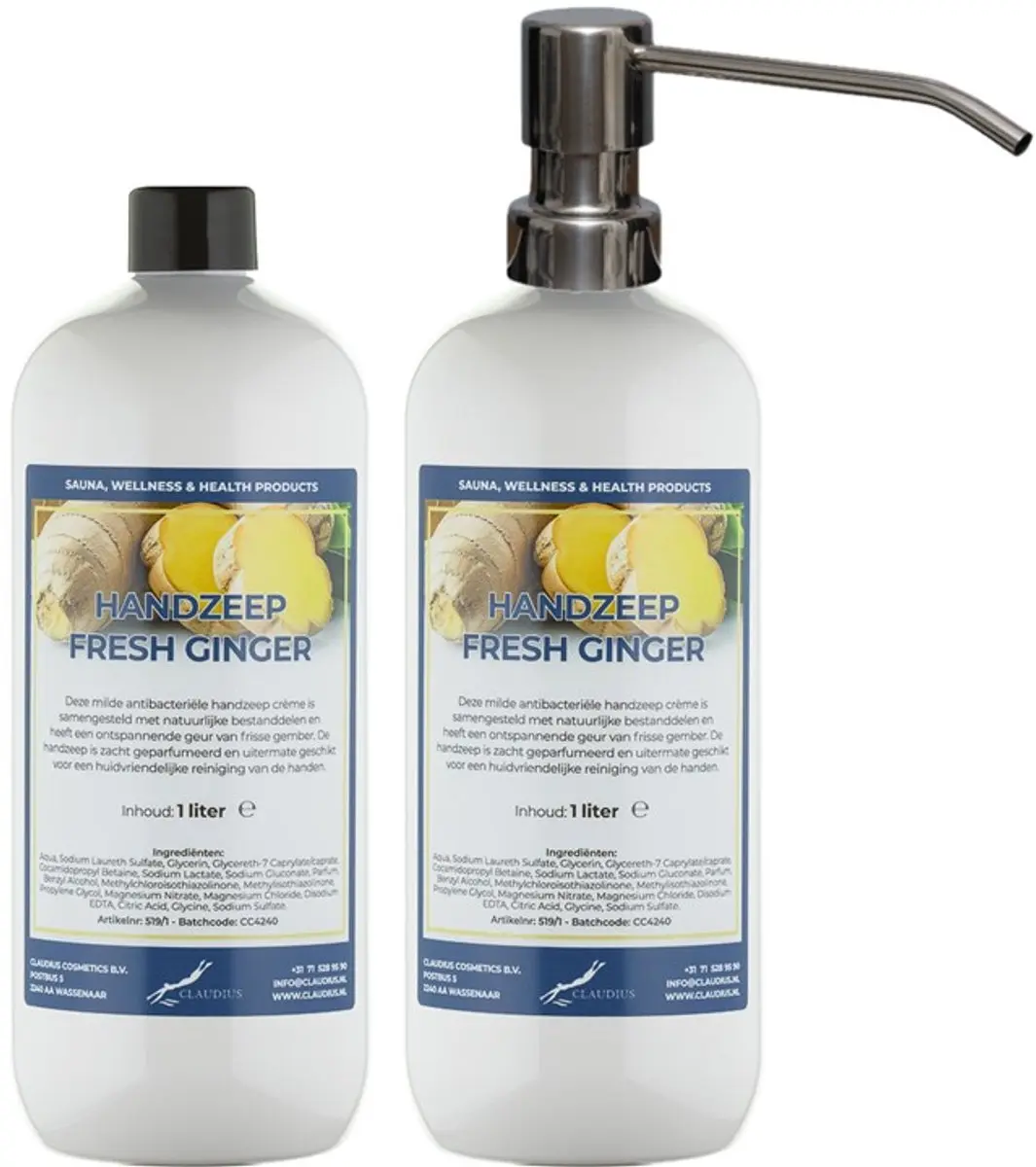 Splashbox Cosmetics Handzeep Fresh Ginger 2 Liter