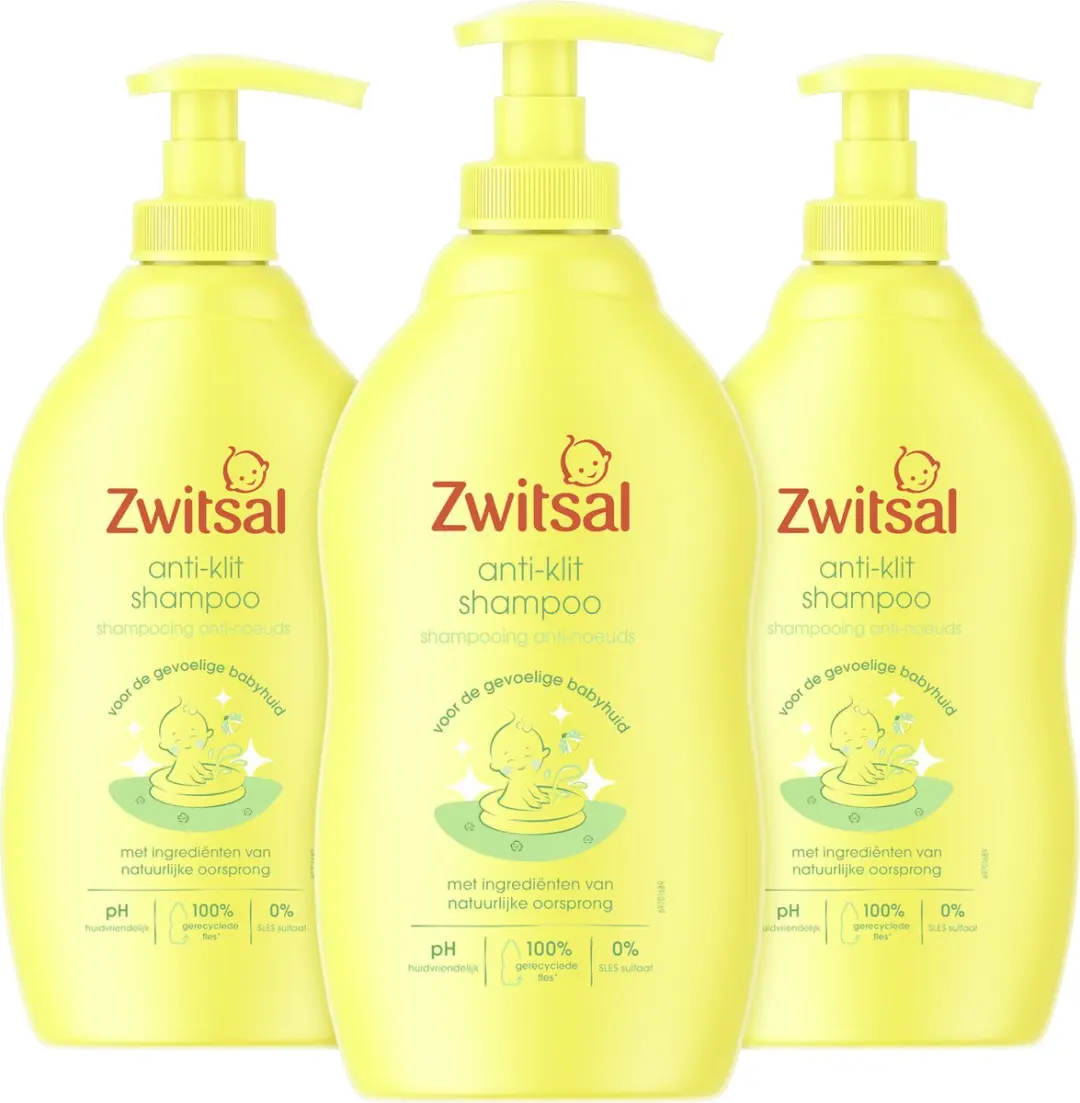Zwitsal Baby Anti-Klit Shampoo 3x400ml