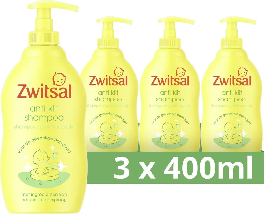 Zwitsal Baby Anti-Klit Shampoo 3x400ml