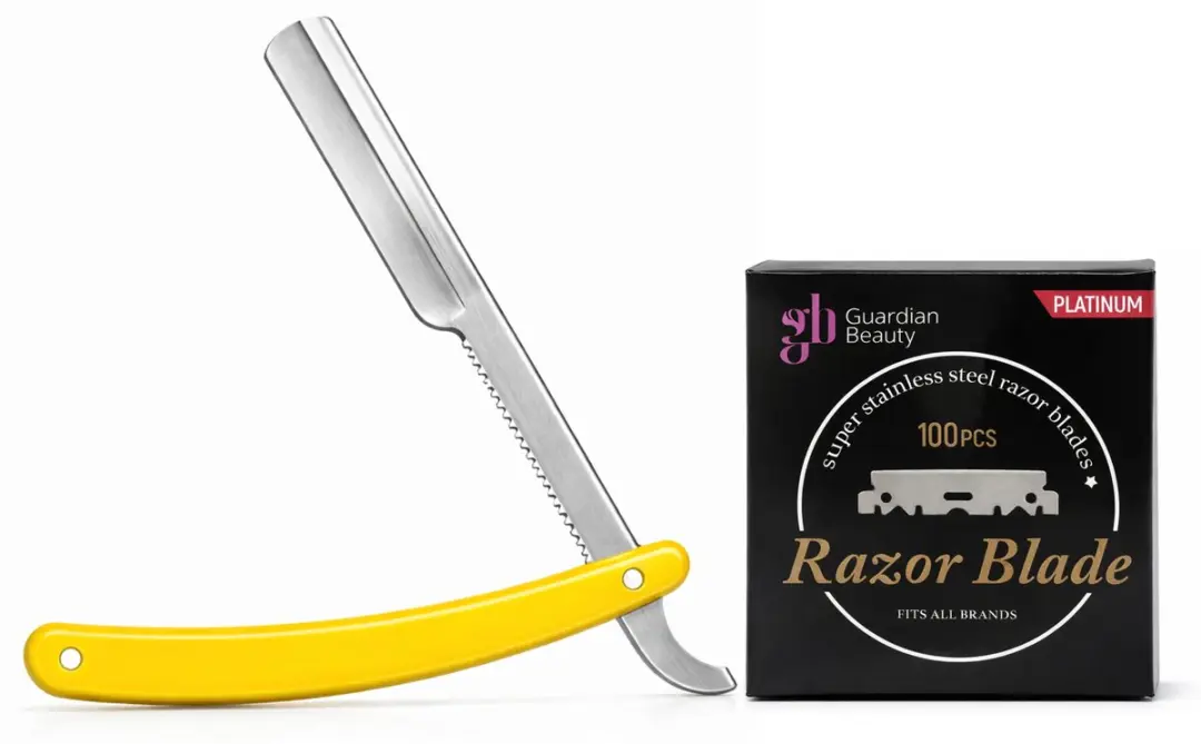 Guardian Beauty Shavette Scheermes - 50 Stuks GB Platinum Halve Mesjes - Zwart