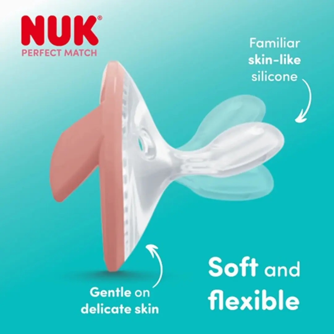 NUK Perfect Match Fopspeen 0-6 Maanden - Blauw & Mint - 2 Stuks