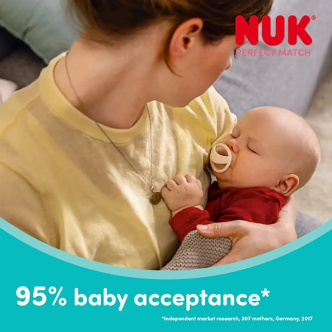 NUK Perfect Match Fopspeen 0-6 Maanden - Blauw & Mint - 2 Stuks