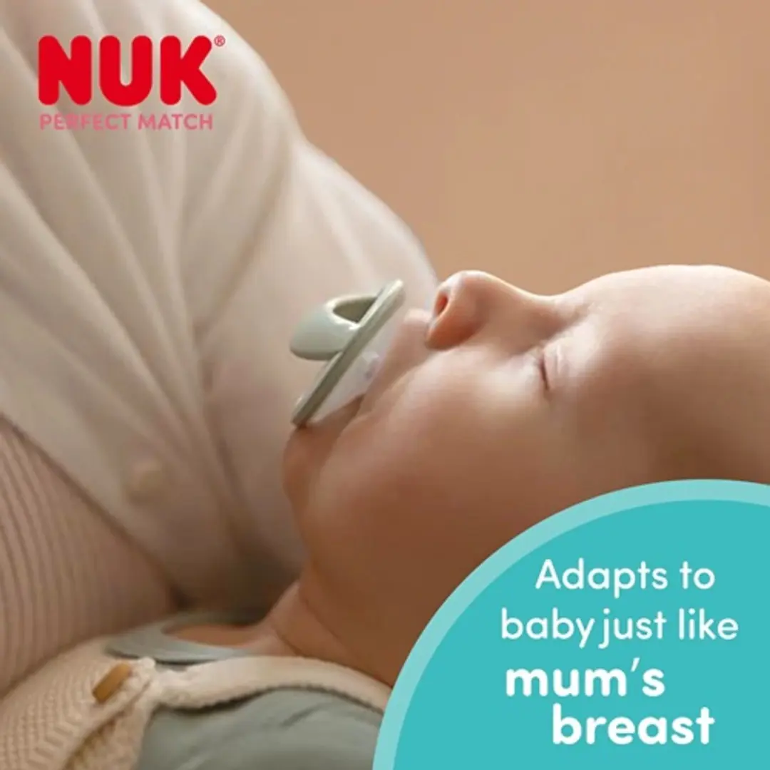 NUK Perfect Match Fopspeen 0-6 Maanden - Blauw & Mint - 2 Stuks