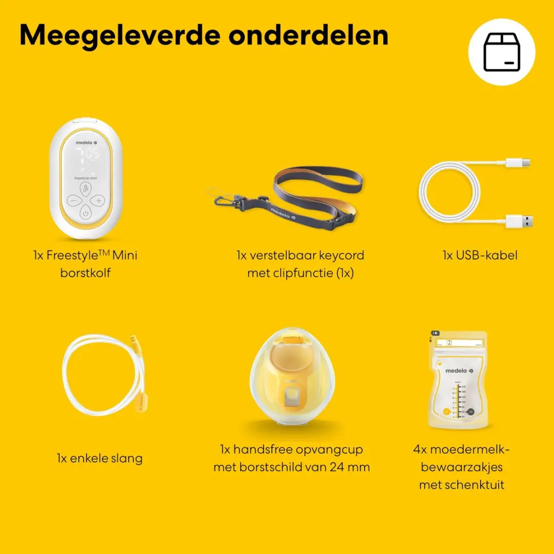 Medela Freestyle Mini Handsfree Borstkolf - Transparant