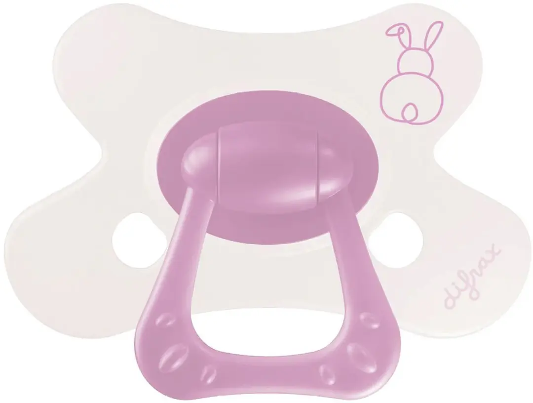 Difrax Natural Fopspeen 6+ Mnd Berry Pink Bunny