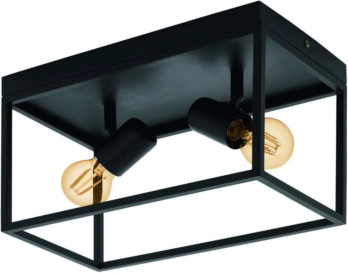 Eglo Silentina Plafondlamp E27 - 2 Lichtpunten - Zwart