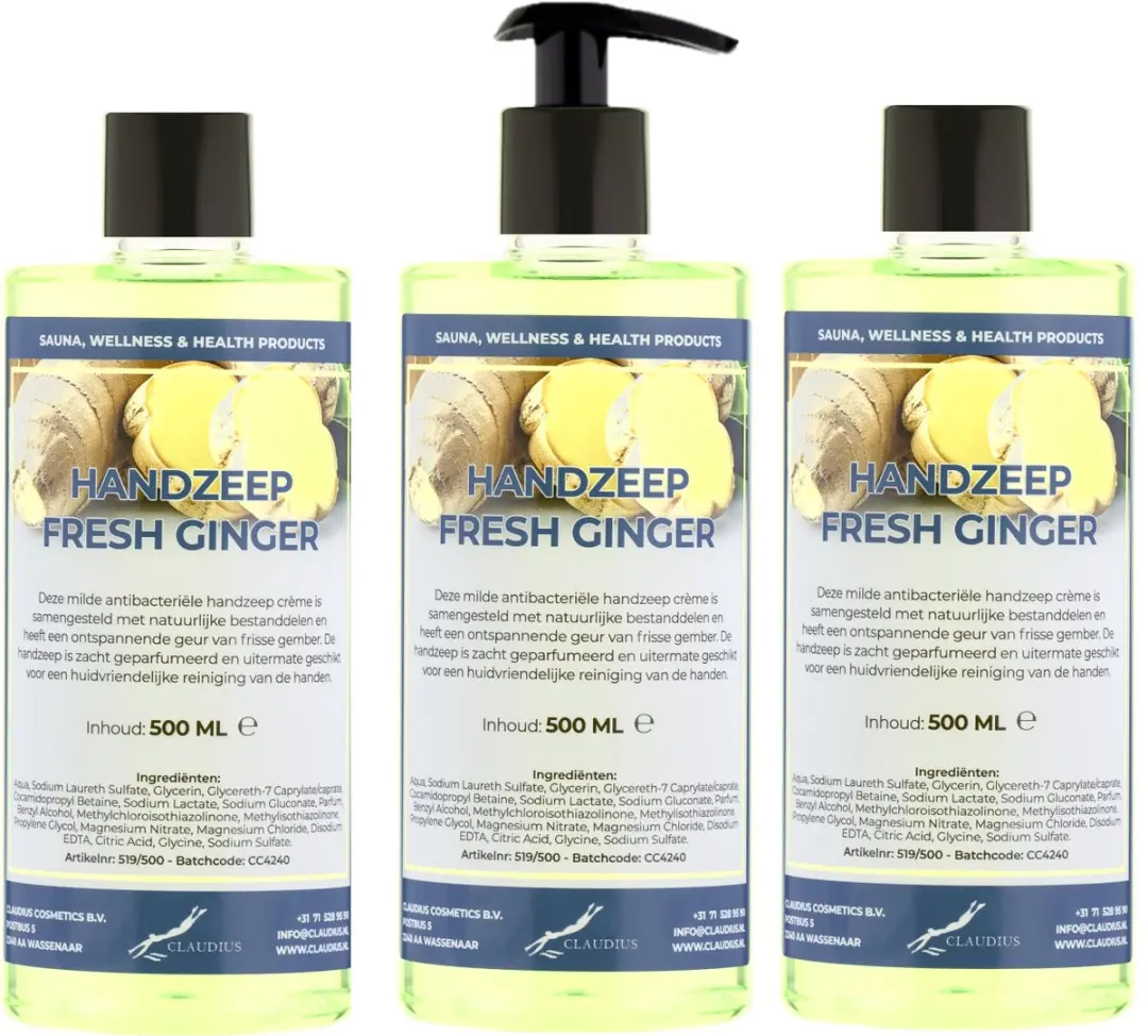 Splashbox Cosmetics Handzeep Fresh Ginger 2500ml - 5 Stuks