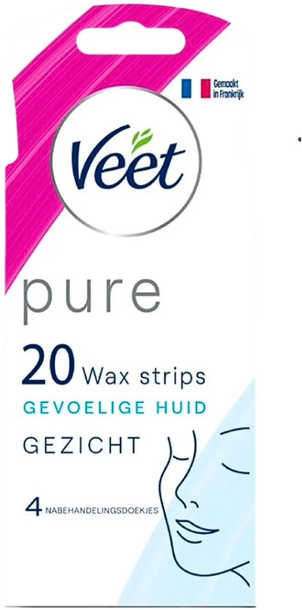 Veet Ontharingsstrips Gezicht Hypoallergene Minima - 20 Stuks