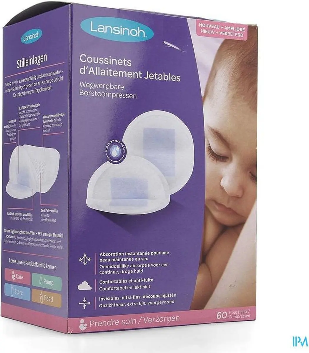 Lansinoh Borstcompressen Wegwerp - 60 Stuks - afbeelding 6 van 6