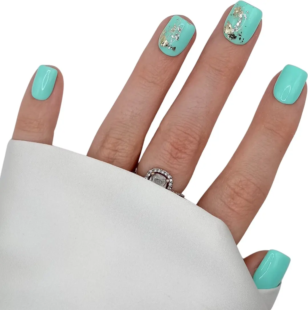 SD Press on Nails B-5 Plaknagels - Blauwgroen - 20 Stuks