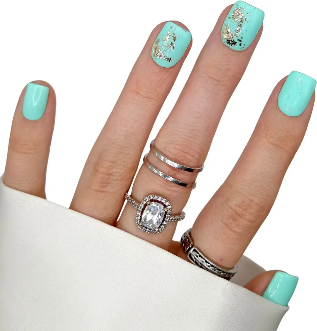 SD Press on Nails B-5 Plaknagels - Blauwgroen - 20 Stuks