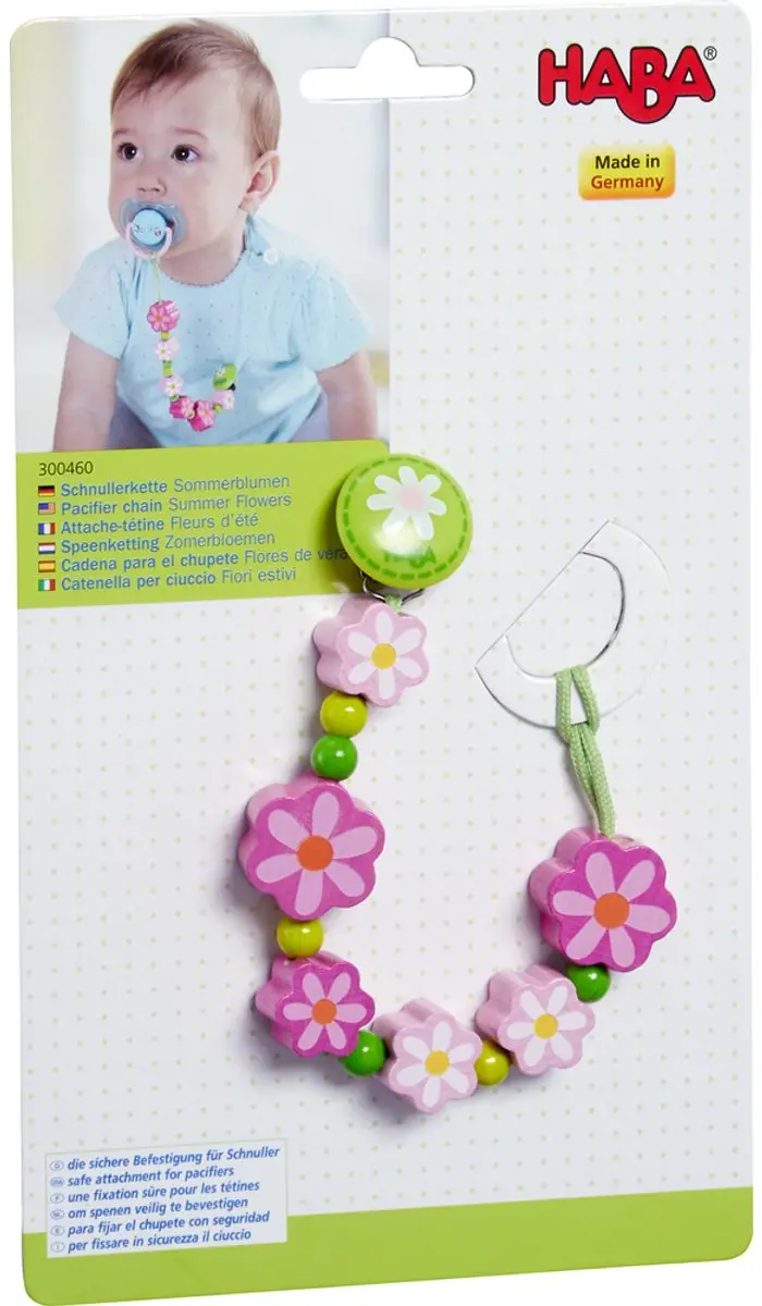 Haba Wooden Toys Speenketting Zomerbloemen - Multikleur