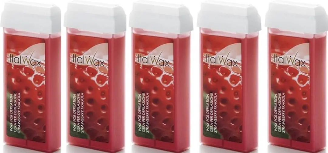 Italwax Strawberry Wax Cartridges 5x100ml