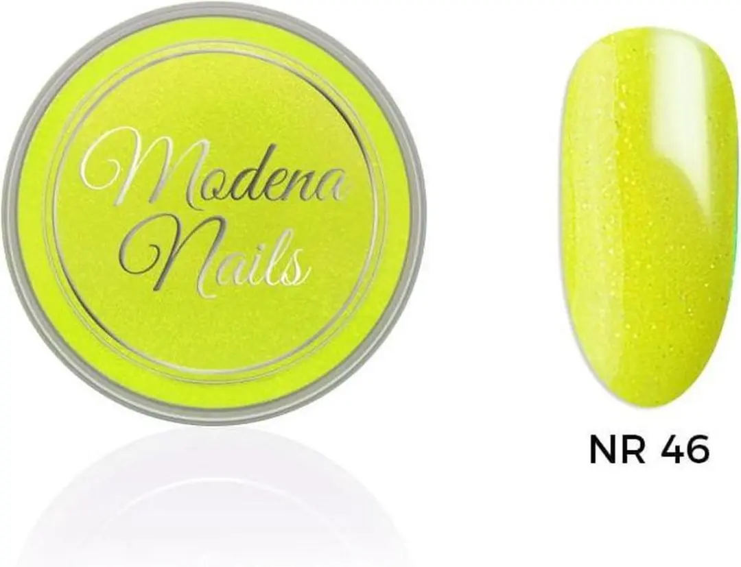 Modena Nails Acryl Neon Glitter Geel 10ml