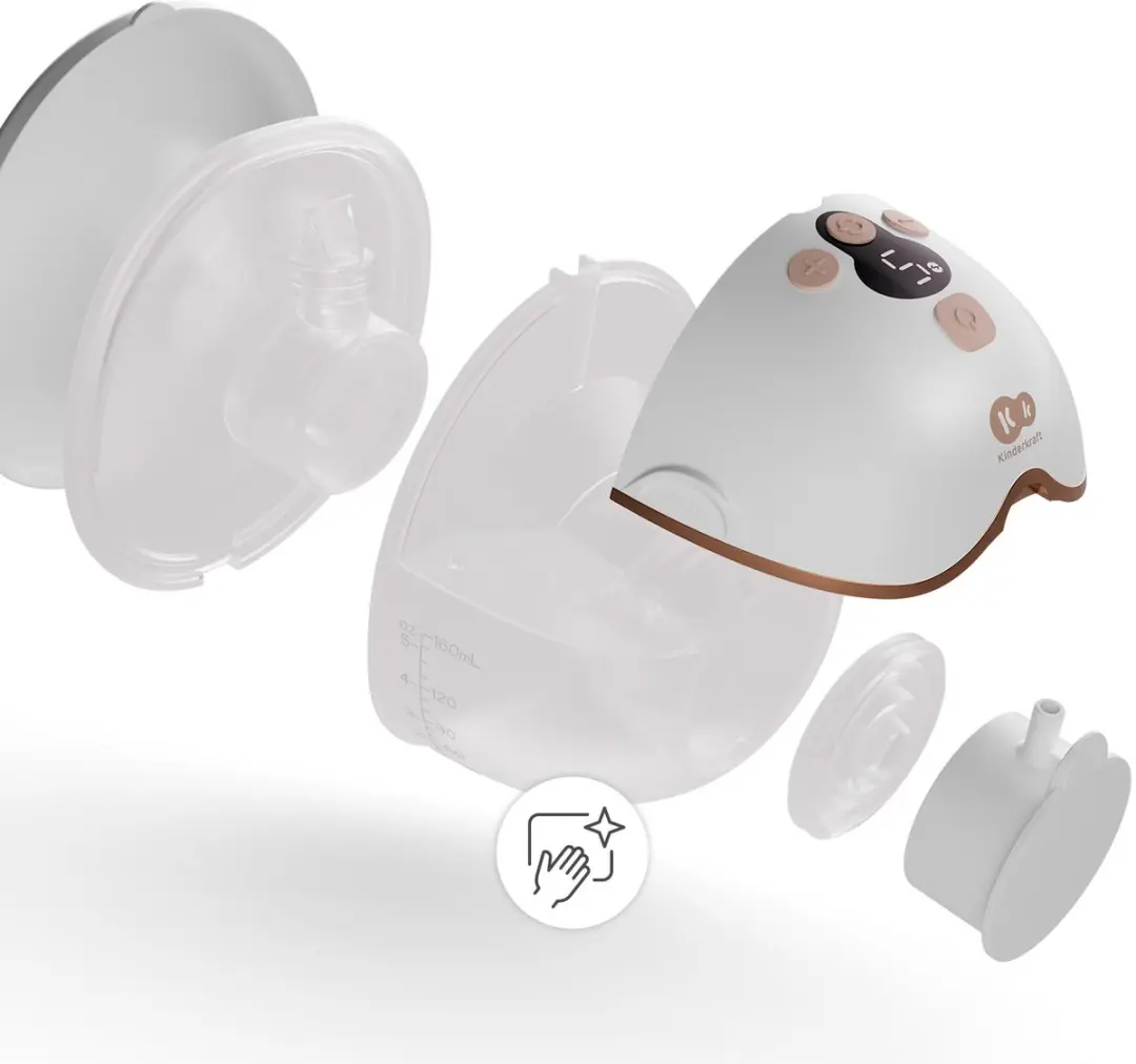 KinderKraft MAMAFLOW Handsfree Borstkolf - Draadloos & Stil - 160ml - Goud