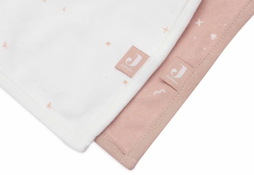 Jollein Slab Bandana Slabbetjes - 2 Stuks - Twinkling Wild Rose