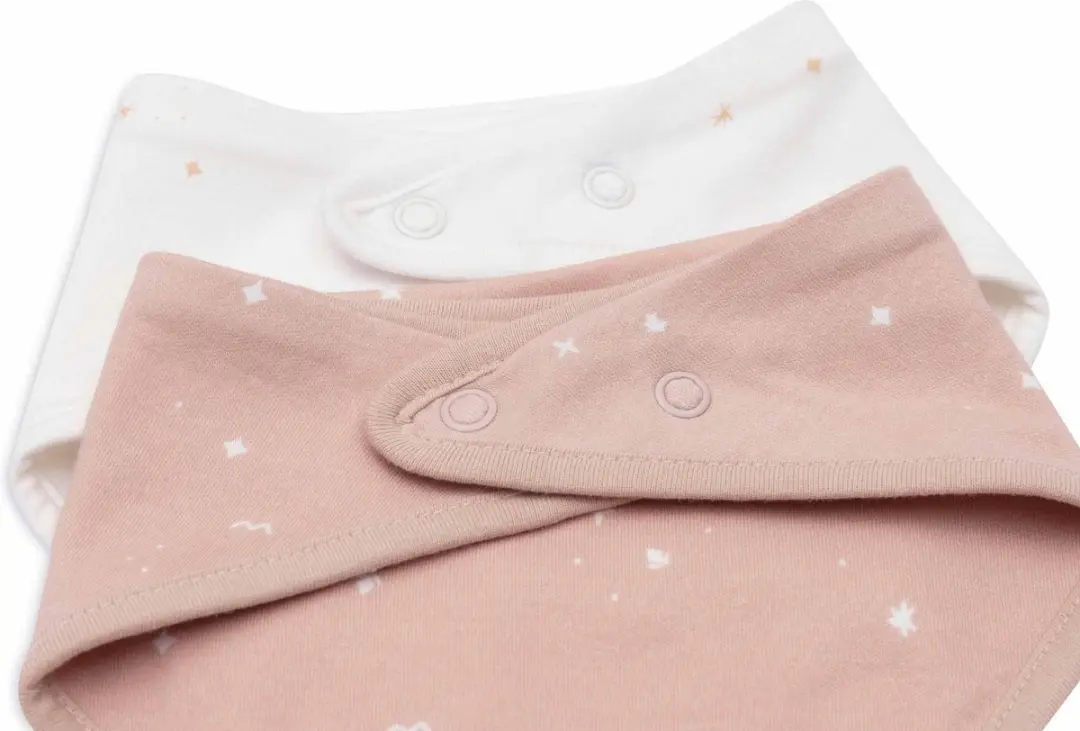 Jollein Slab Bandana Slabbetjes - 2 Stuks - Twinkling Wild Rose