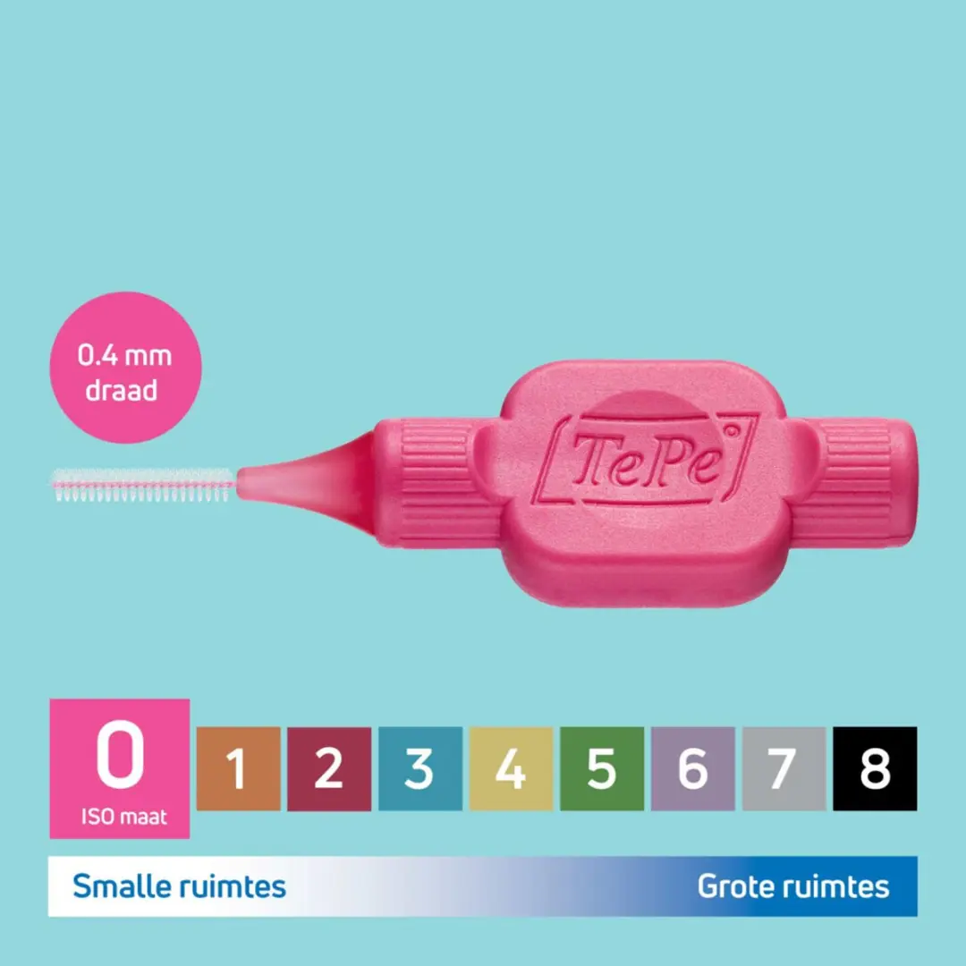 TePe Interdentale Ragers Original 0,4mm Roze - 18 Stuks