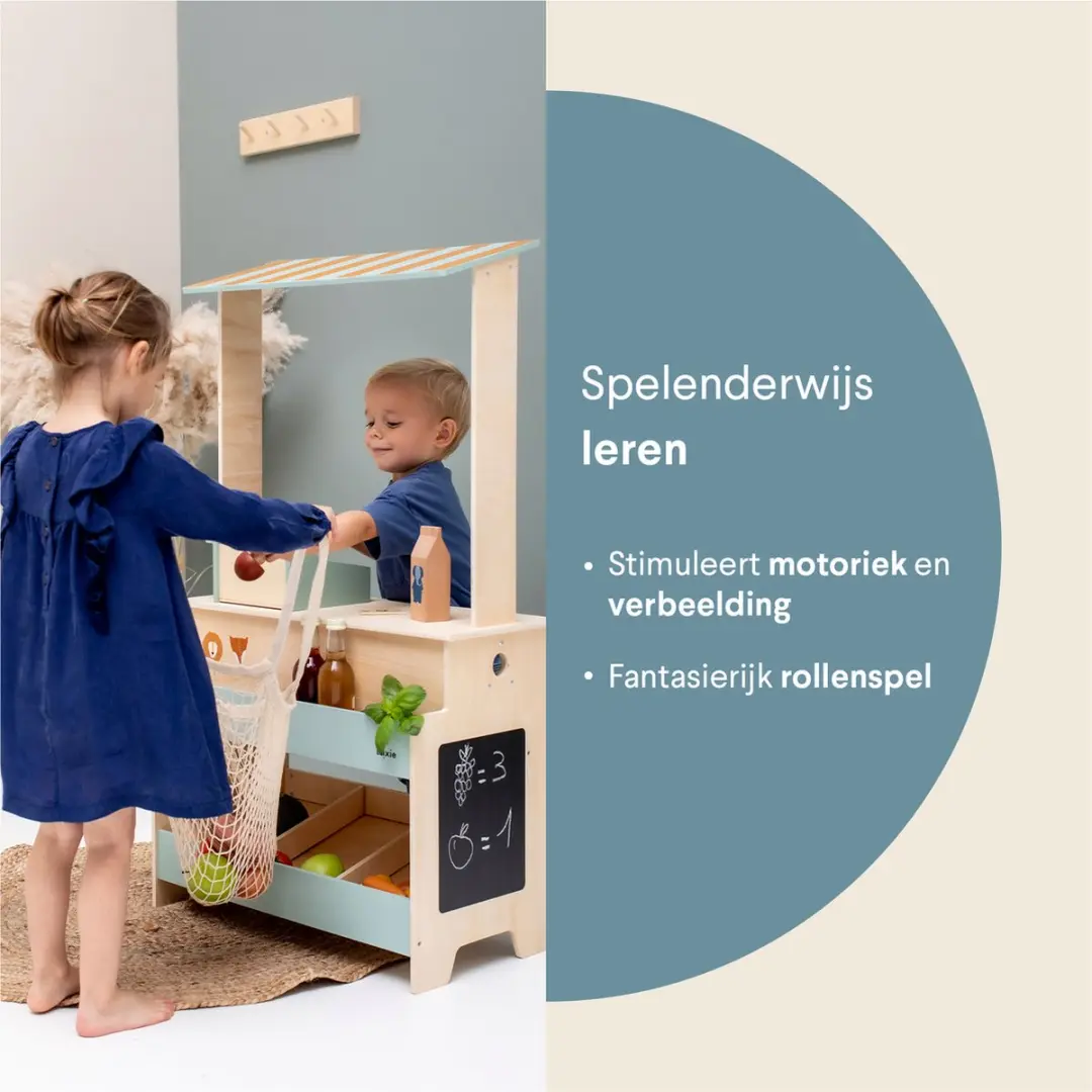 Trixie Houten Marktkraam Speelgoed - Multi