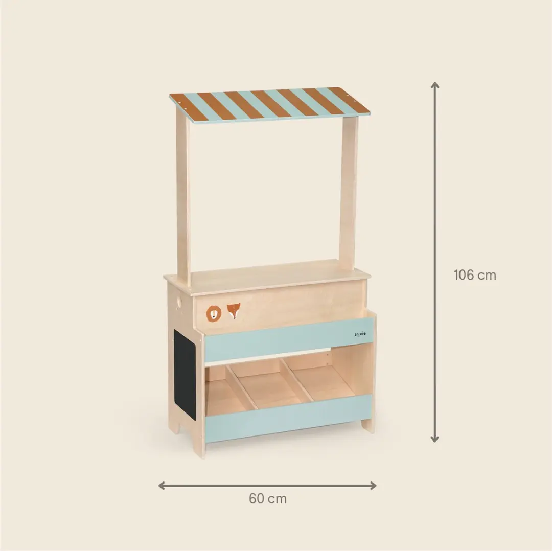 Trixie Houten Marktkraam Speelgoed - Multi