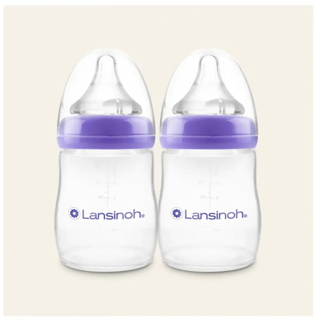 Lansinoh Babyfles NaturalWave Speen 2x160ml - Transparant
