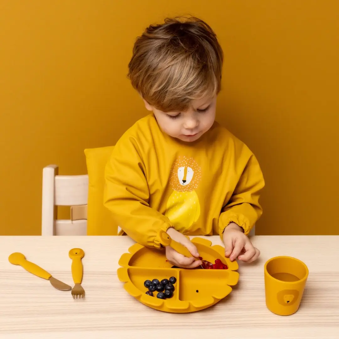 Trixie Kinderbord Mr. Lion Siliconen Zuignapbord - Geel
