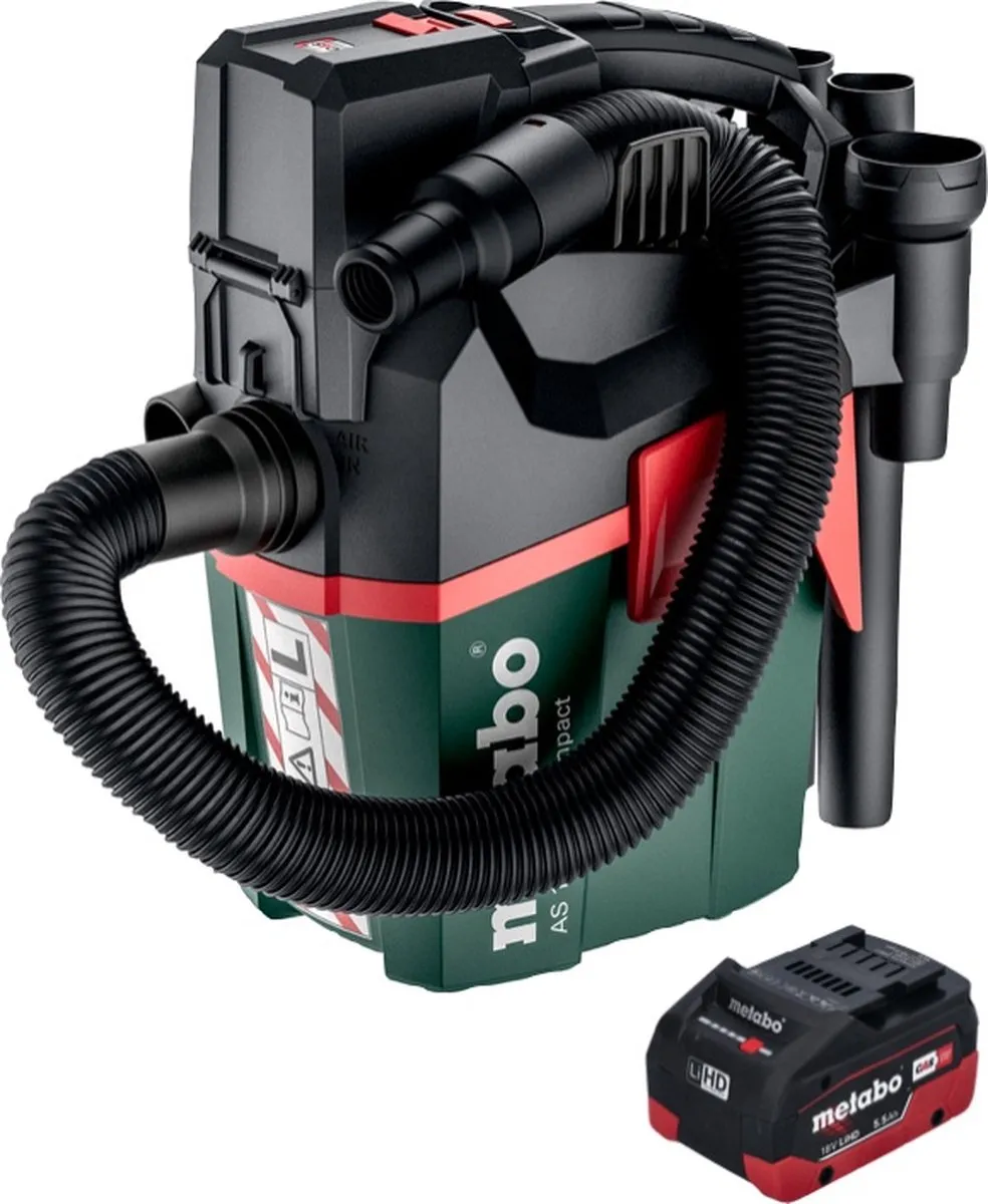 Metabo AS 18 L PC Accu-stofzuiger 18V - 6L - IPX4 - Groen - afbeelding 2 van 5