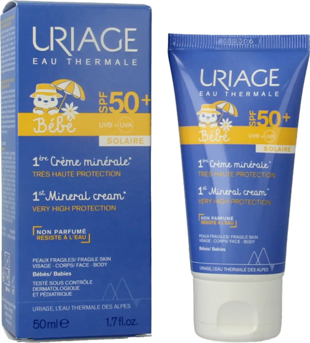 Uriage Sun Baby Mineral SPF 50+ Zonnebrandcrème 50ml
