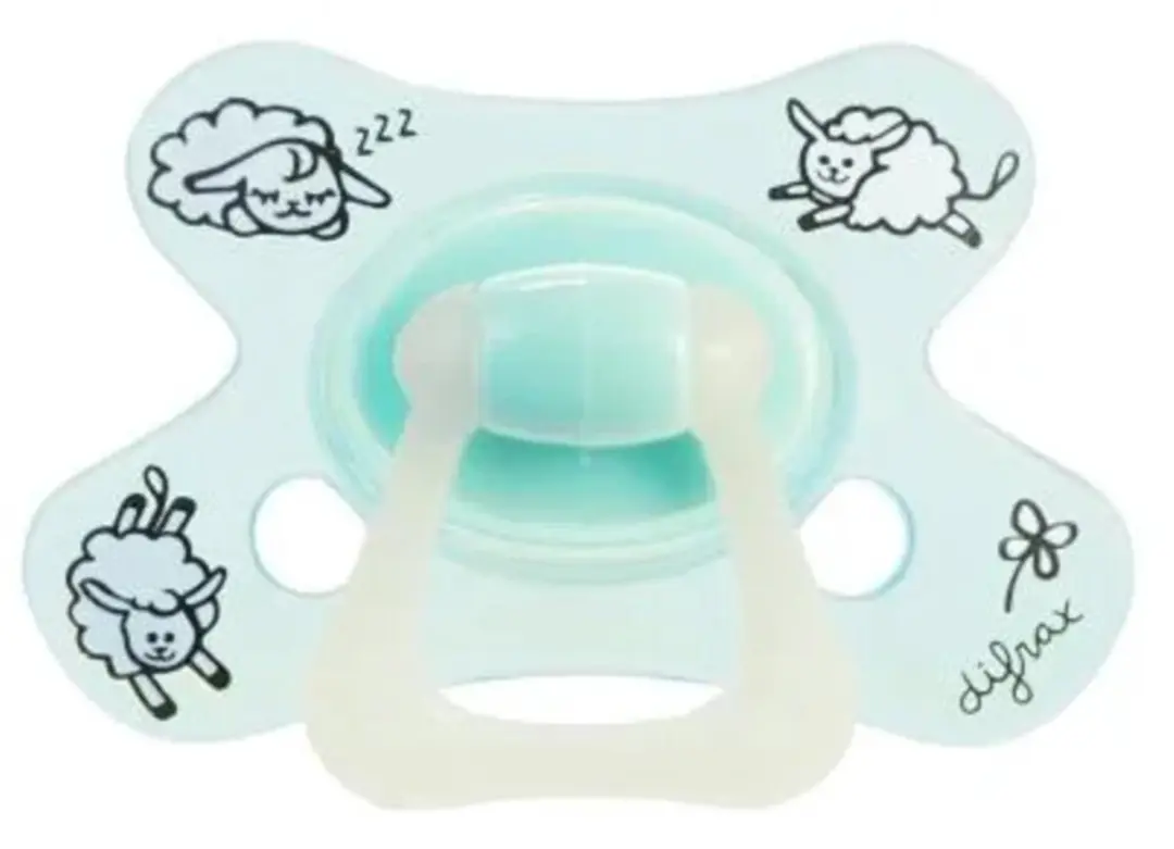 Difrax Fopspeen Natural 12+ Glow In The Dark - 2 Stuks