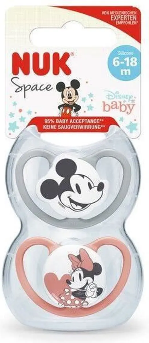 NUK Space Disney Baby Fopspenen - 2 Stuks - Meerkleurig - afbeelding 6 van 6