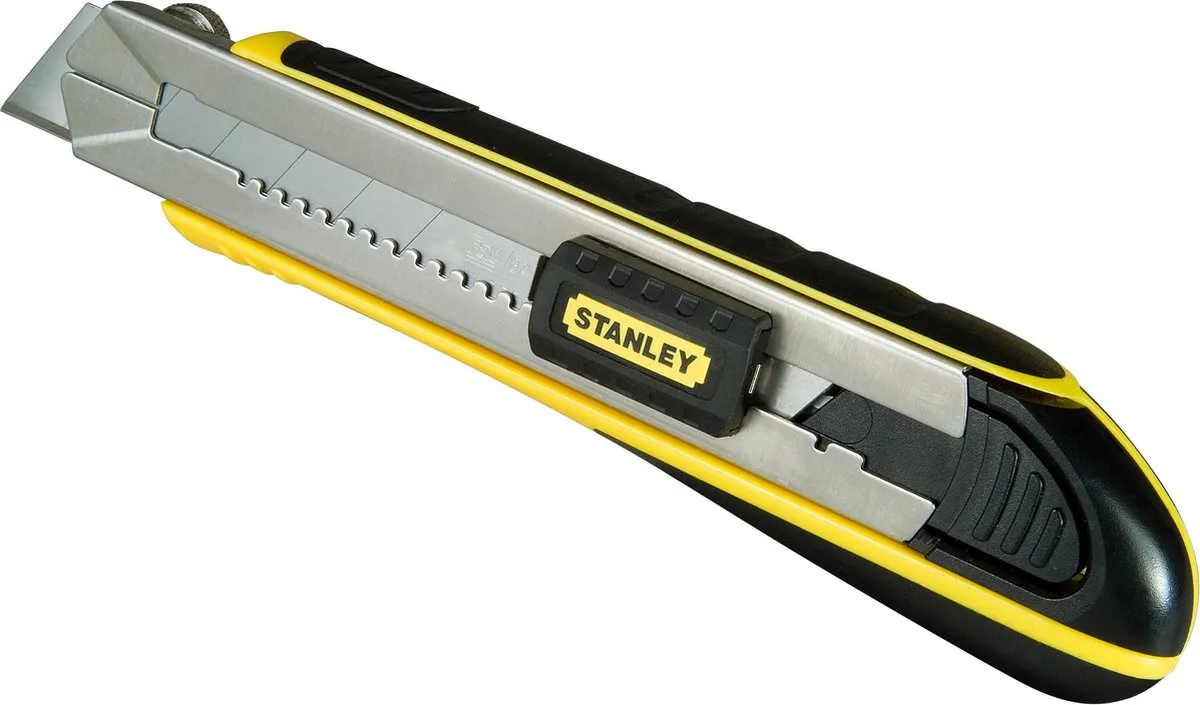 Stanley FatMax Afbreekmes 25mm - 4 Mesjes - Zwart/Geel