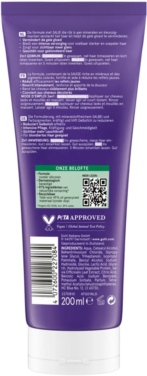 Guhl Zilverglans & Verzorging Masker 200ml