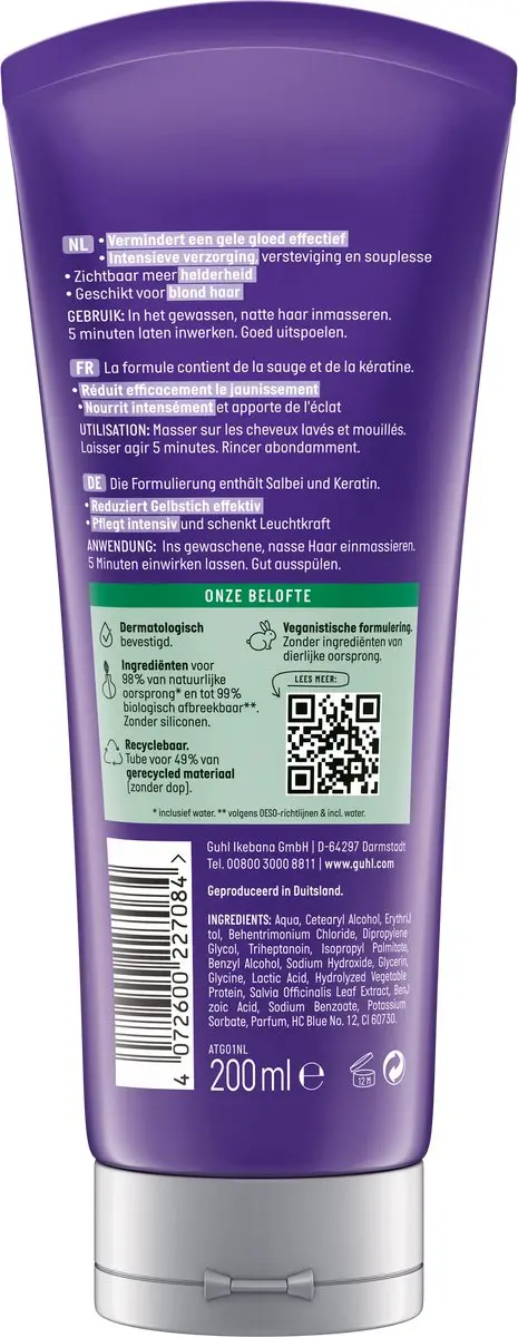 Guhl Zilverglans & Verzorging Masker 200ml