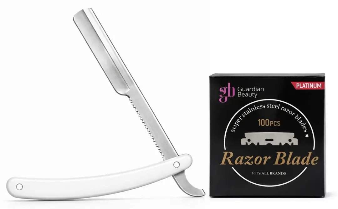 Guardian Beauty Shavette Scheermes - 100 Stuks GB Platinum Halve Mesjes - Zwart - afbeelding 6 van 6