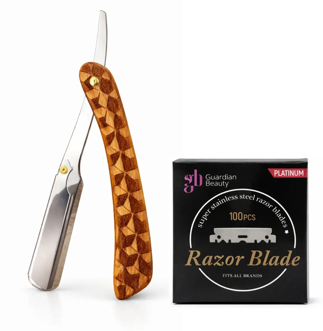 Guardian Beauty Shavette Scheermes - 100 Stuks GB Platinum Halve Mesjes - Zwart