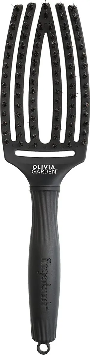 Olivia Garden Fingerbrush Haarborstel M - Zwart