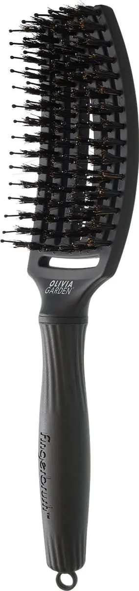 Olivia Garden Fingerbrush Haarborstel M - Zwart