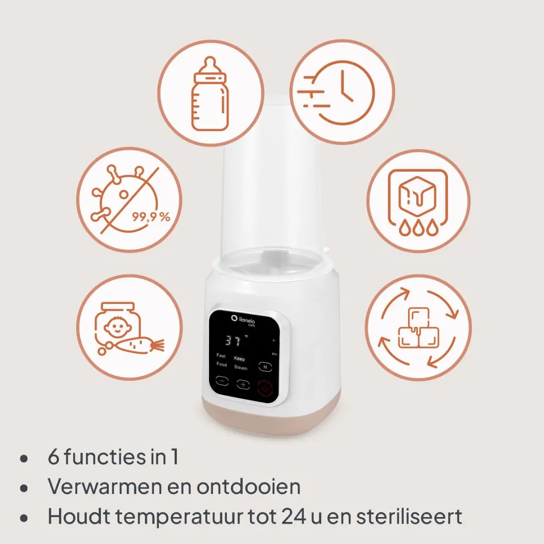 Lionelo ThermUP 3.0 Baby Flessenwarmer 6-in-1 - 400W - Wit