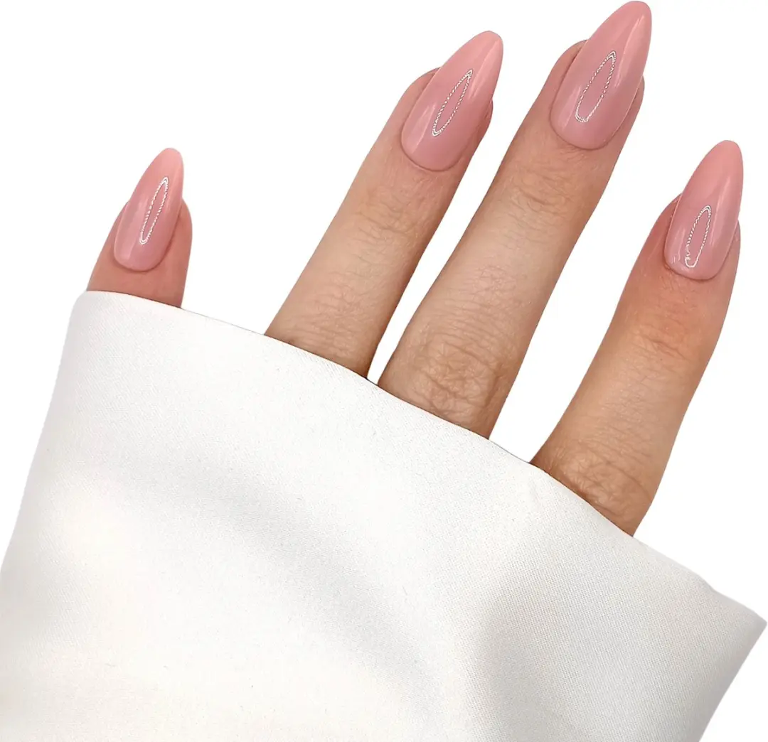 SD Press on Nails B-134 Plaknagels Nude - 20 Stuks