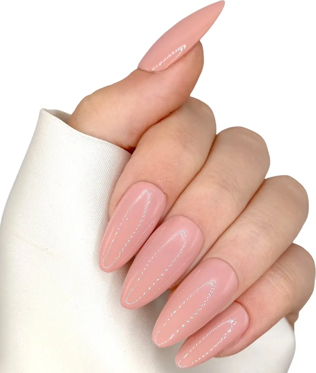SD Press on Nails B-134 Plaknagels Nude - 20 Stuks