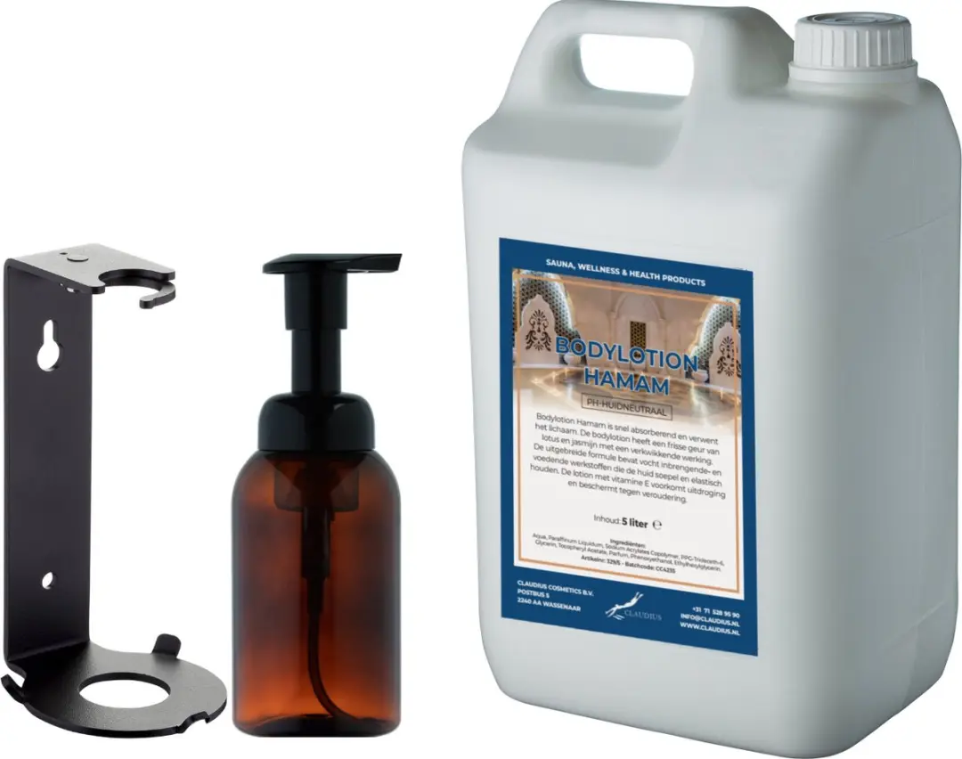 Splashbox Cosmetics Zeepdispenser 300ml + 5L Hamam Bodylotion