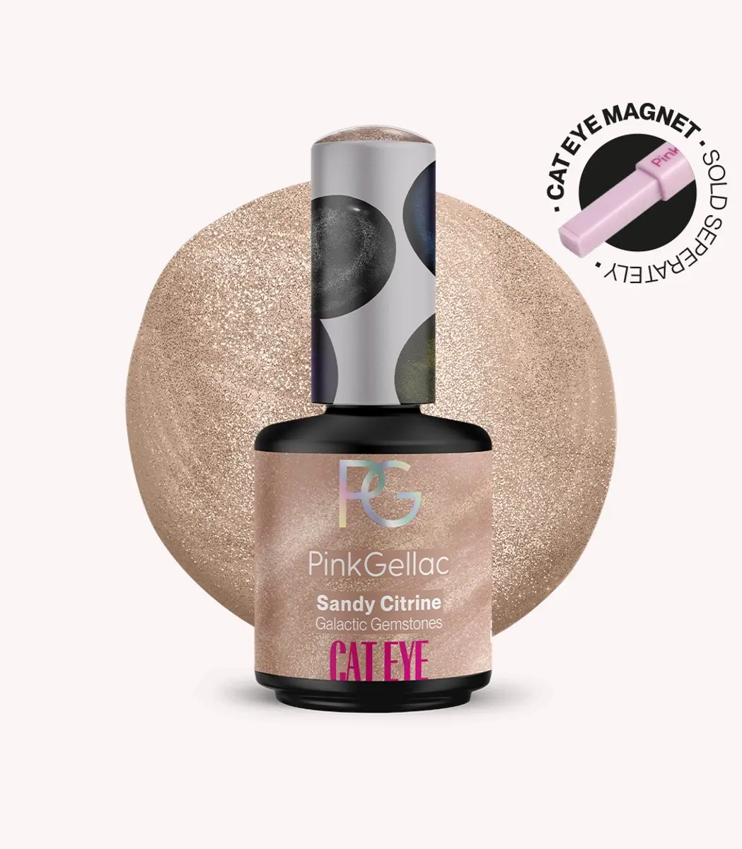 Pink Gellac Cat Eye Sandy Citrine Gel Nagellak 15ml