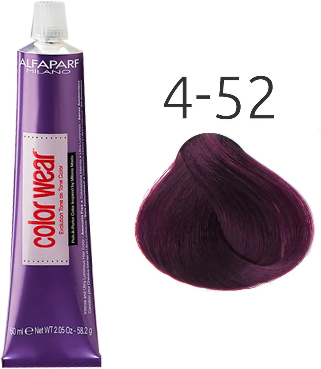 ALFAPARF Color Wear 4.52 Kleurspoeling 60ml - Bruin